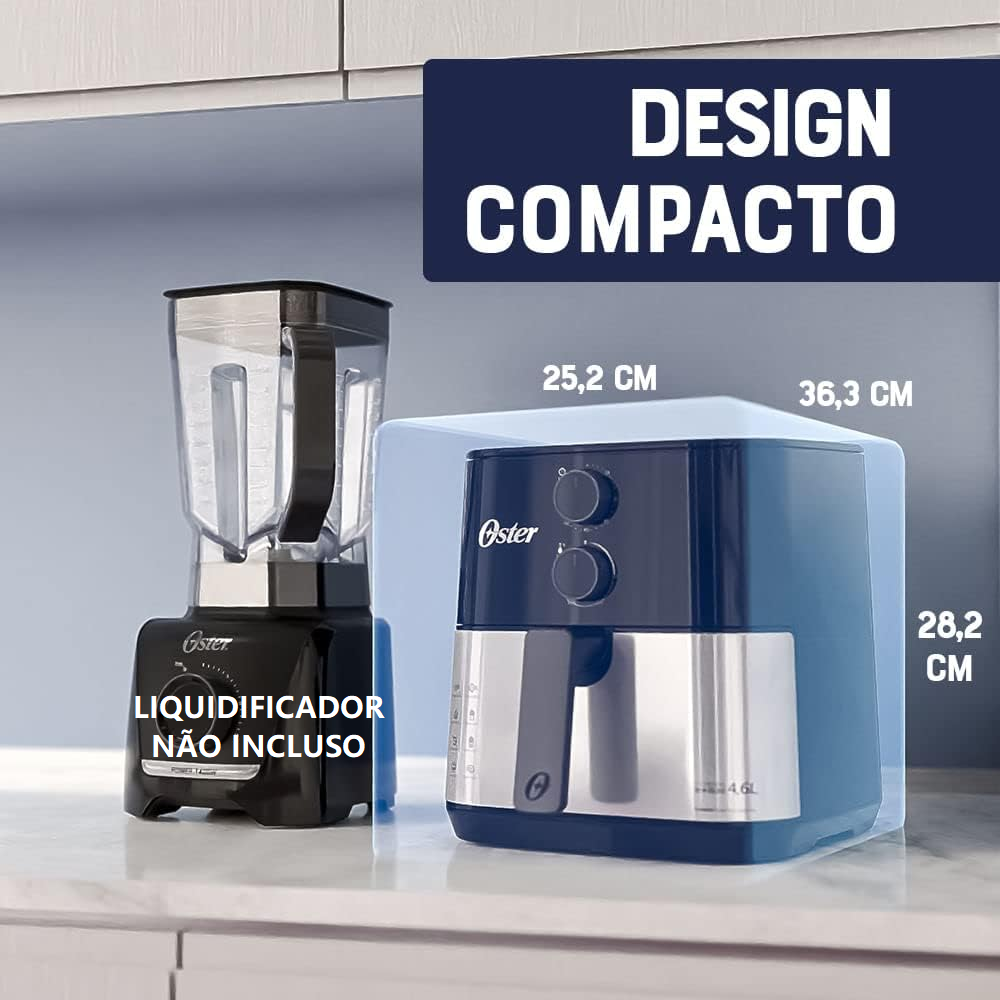 Fritadeira Elétrica Air Fryer Oster Sem Óleo 4,6 Litros Preta 1500W 220V OFRT520, , large image number 8